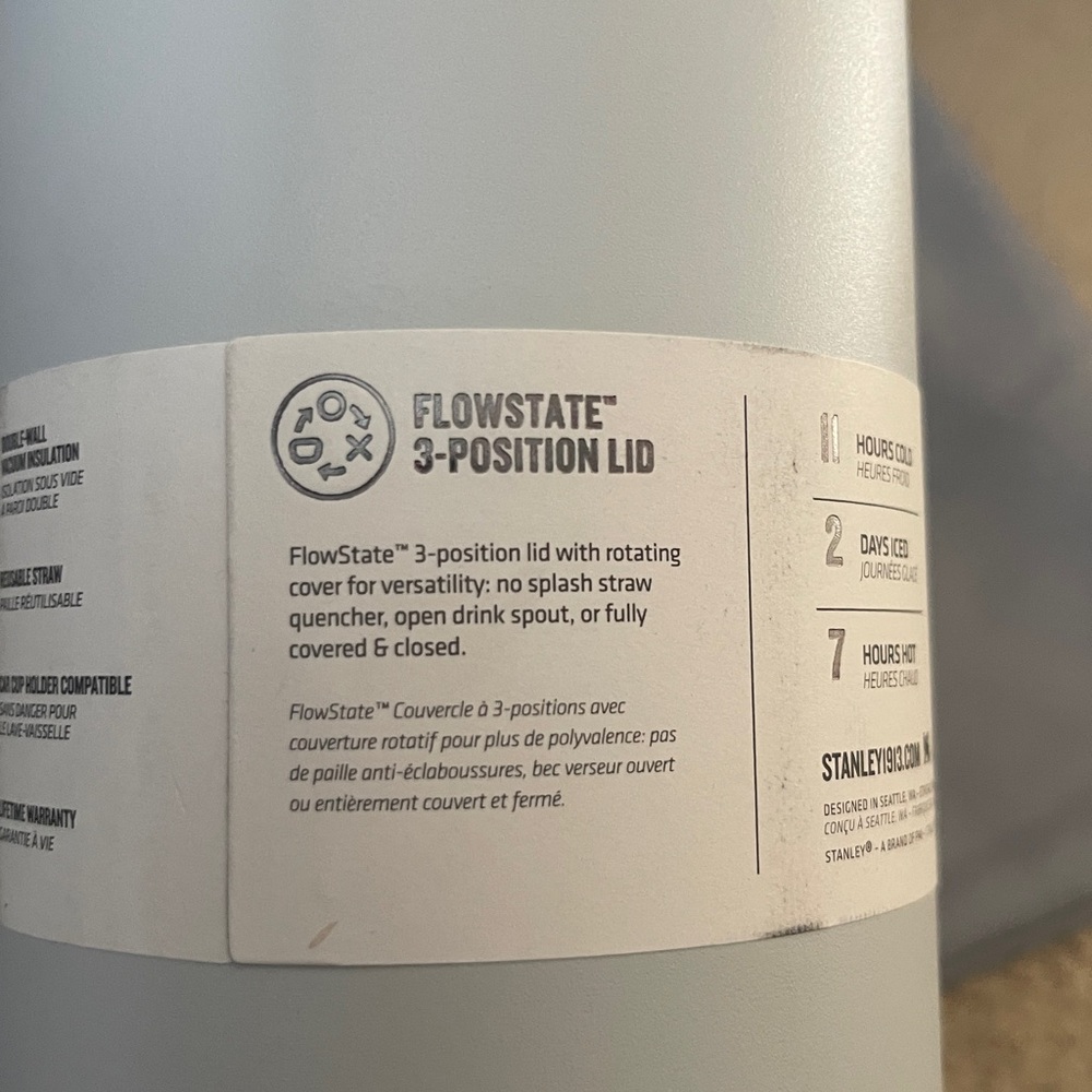 Stanley Light Gray Tumbler with Handle - Picture 5 of 5